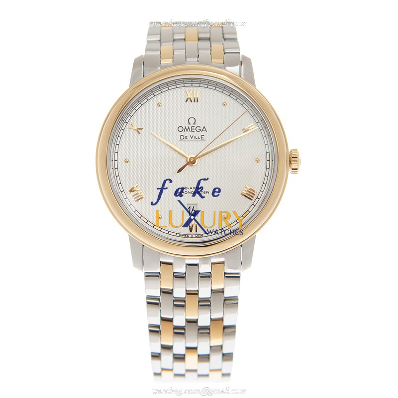 Omega De Ville 424.20.40.20.02.005 - Replica Watch - Automatic - 18kt Gold & Steel Case - Gray Dial - Image 2