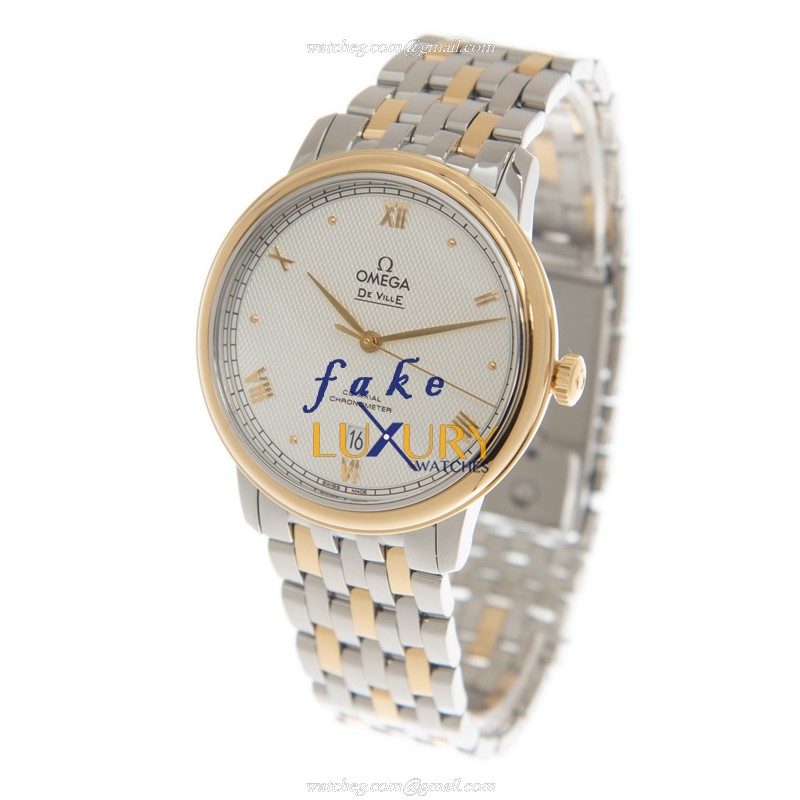 Omega De Ville 424.20.40.20.02.005 - Replica Watch - Automatic - 18kt Gold & Steel Case - Gray Dial - Image 3