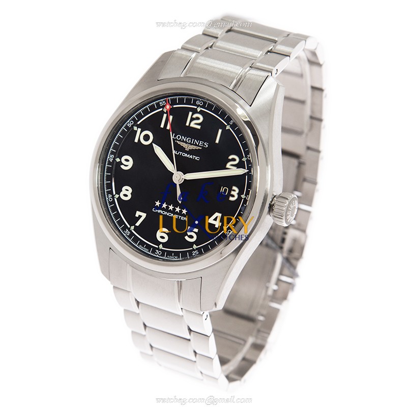 Longines L3.811.4.53.6 Replica Watch, Automatic Movement, Stainless Steel Case, Black Dial, Silver - Image 3