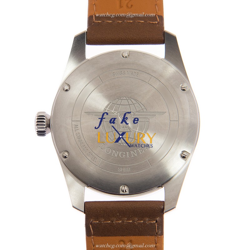L3.810.4.73.2 - Longines Spirit Replica Watch Automatic White Dial Brown Leather - Image 3