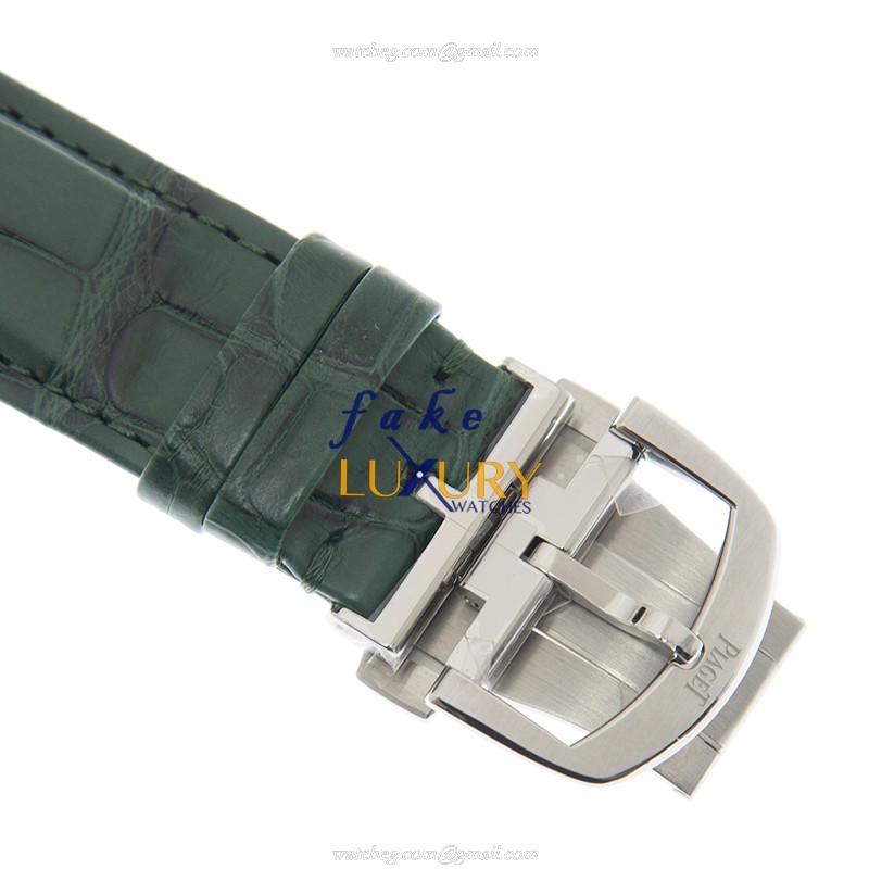 Piaget G0A44001 POLO Replica Watch - Automatic - Steel Case - Green Dial - Alligator Strap - Image 4