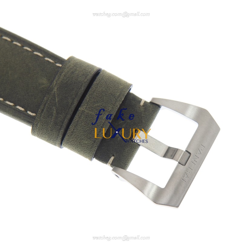 Panerai PAM01314 LUMINOR MARINA Automatic Swiss Movement Replica Watch - White Dial, Green Leather - Image 4