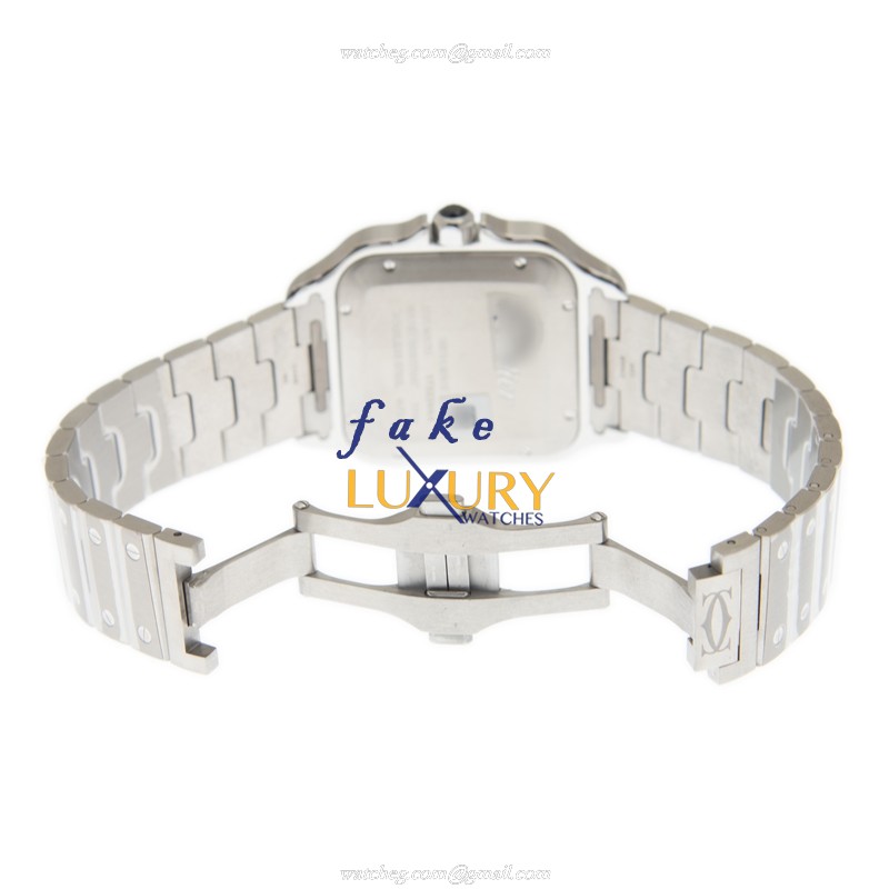 Cartier WSSA0037 Santos Automatic Stainless Steel Replica Watch - Gray Dial, Silver Strap - Image 5
