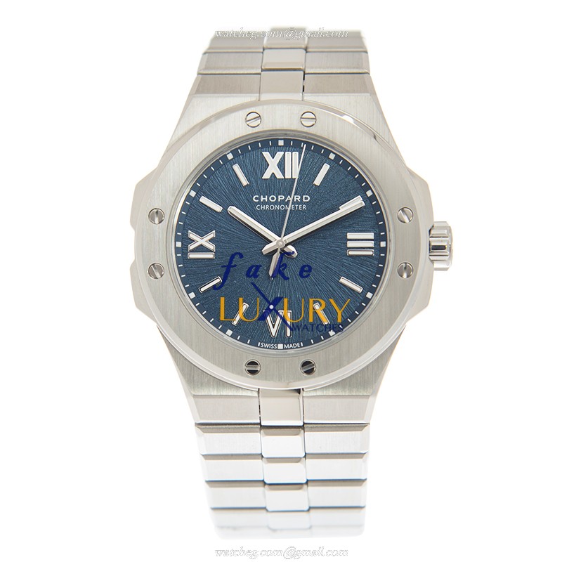 - 298601-3001 CHOPARD ALPINE EAGLE SMALL AUTO Stainless Steel Replica Watch - Blue Dial - Image 2