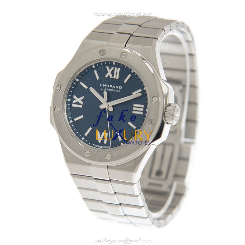 - 298601-3001 CHOPARD ALPINE EAGLE SMALL AUTO Stainless Steel Replica Watch - Blue Dial - Image 3