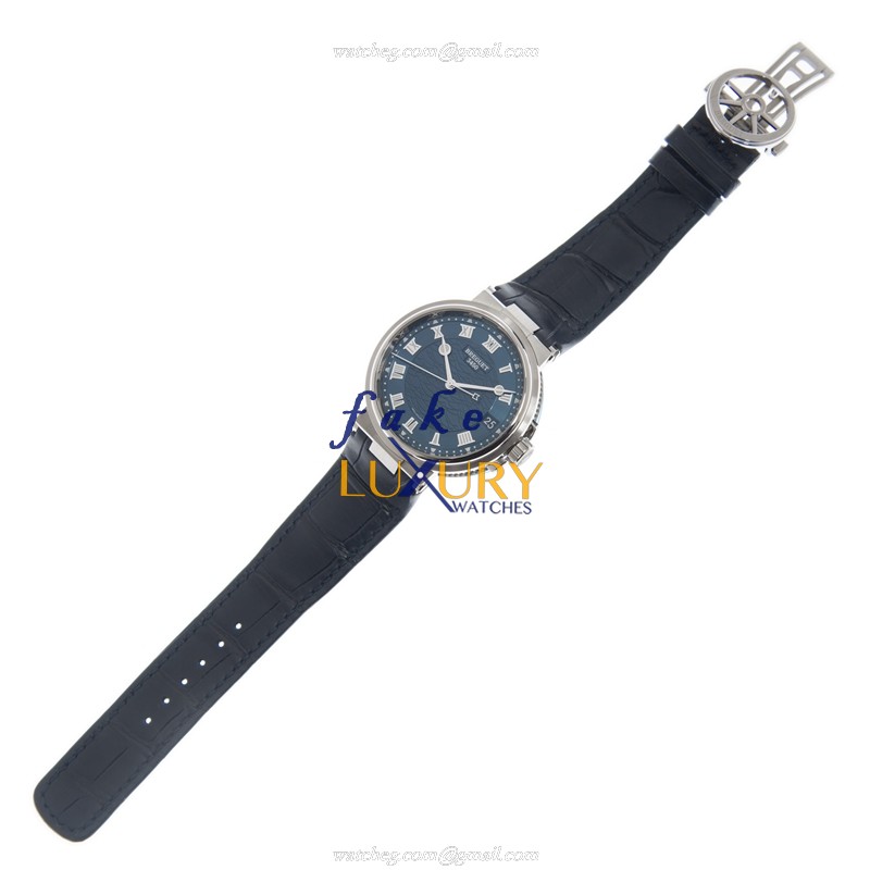 Breguet 5517BB/Y2/9ZU MARINE Automatic 18kt White Gold Blue Rubber | Replica Watch - Image 2