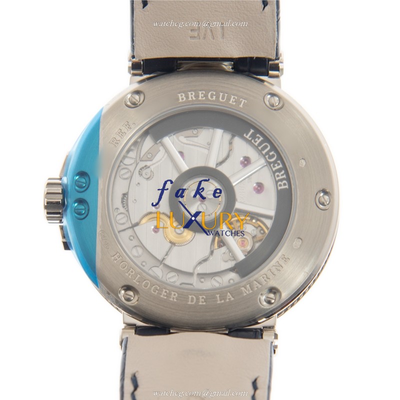 Breguet 5517BB/Y2/9ZU MARINE Automatic 18kt White Gold Blue Rubber | Replica Watch - Image 3