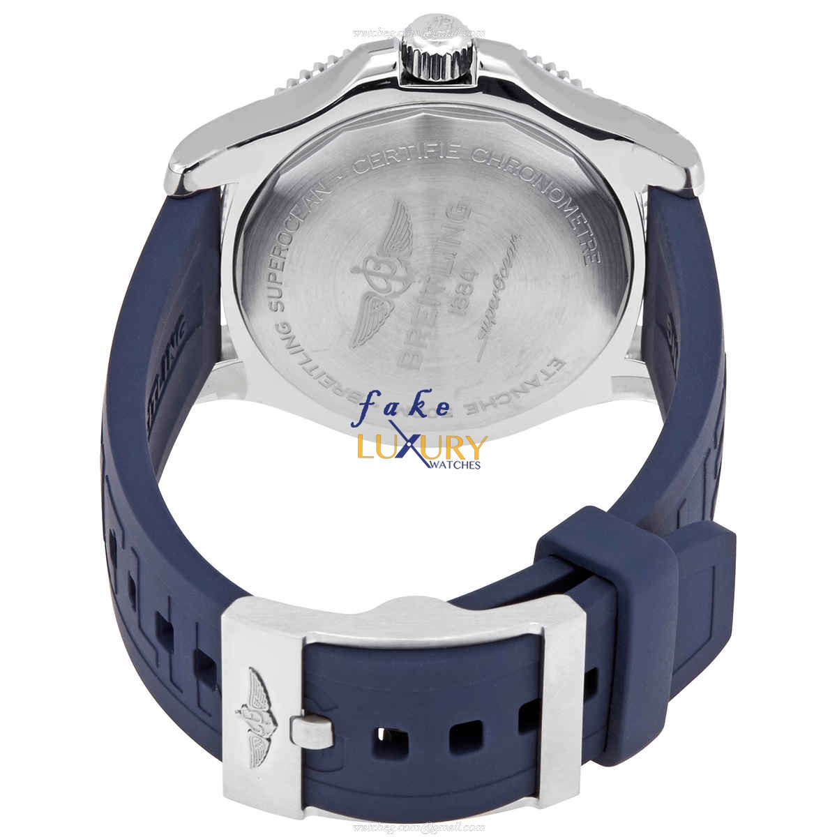 Breitling Superocean A17366D81A1S1 Automatic White Dial Blue Rubber Replica Watch - Image 3