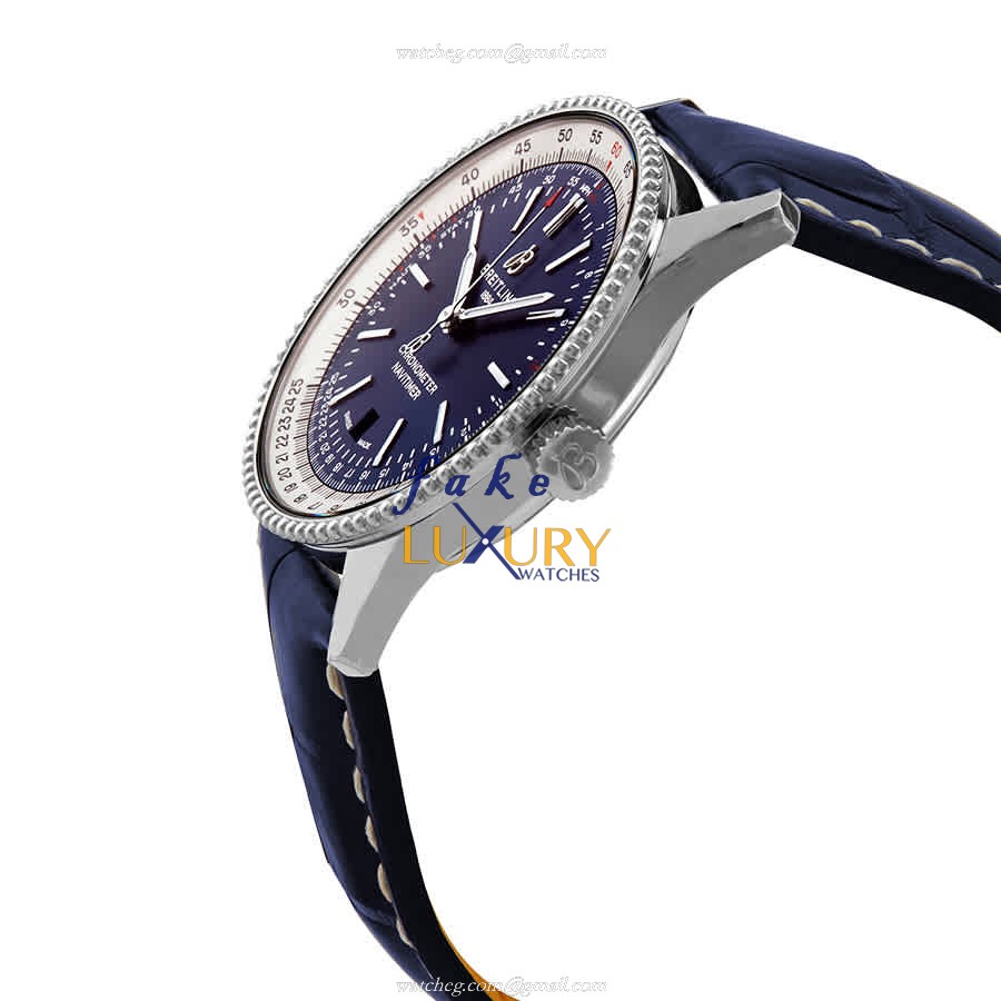 Breitling A17326211C1P3 Navitimer 1 Replica Watch With Blue Dial, Steel Case, Alligator Strap - Image 2