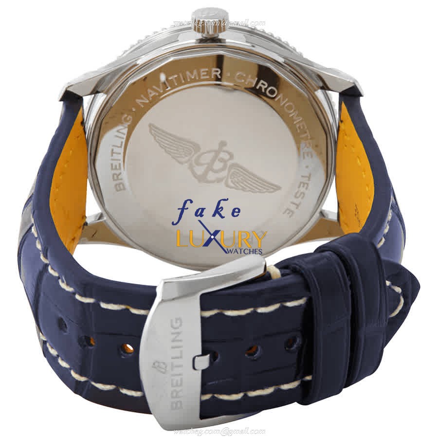 Breitling A17326211C1P3 Navitimer 1 Replica Watch With Blue Dial, Steel Case, Alligator Strap - Image 3