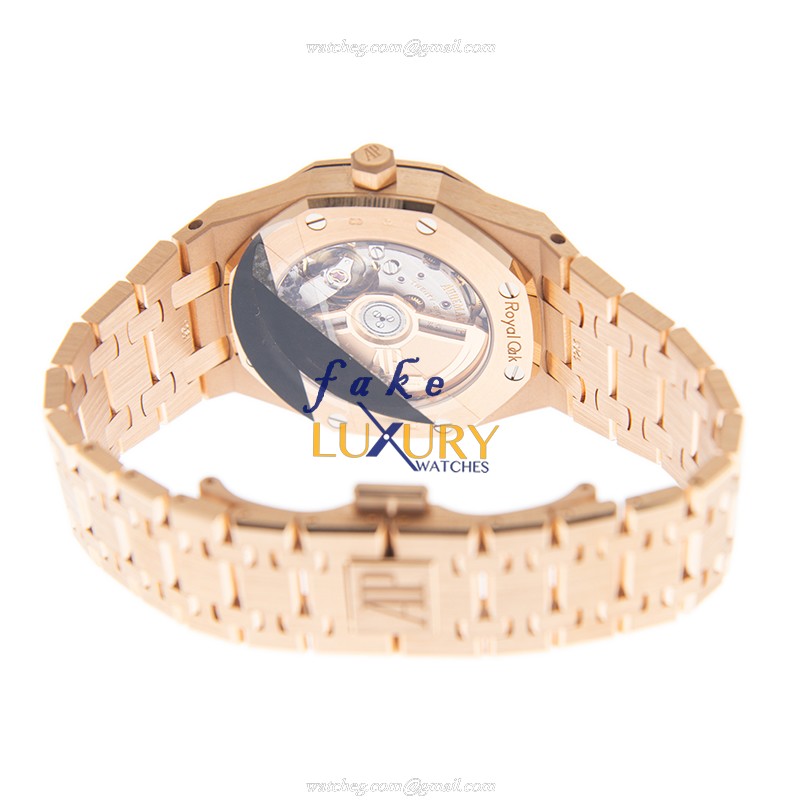 Audemars Piguet 77351OR.ZZ.1261OR.01 Automatic 34mm Silver Dial Rose Gold Replica Watch - Image 4