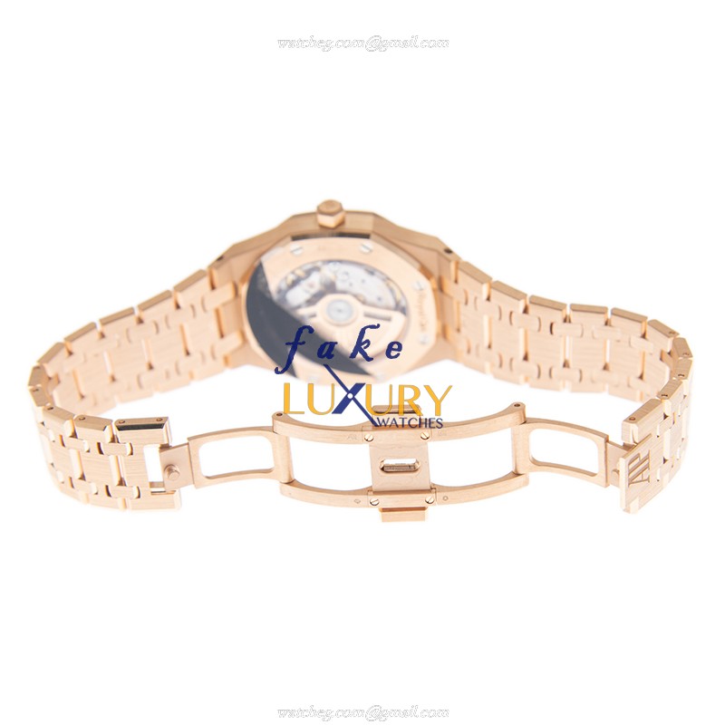 Audemars Piguet 77351OR.ZZ.1261OR.01 Automatic 34mm Silver Dial Rose Gold Replica Watch - Image 5