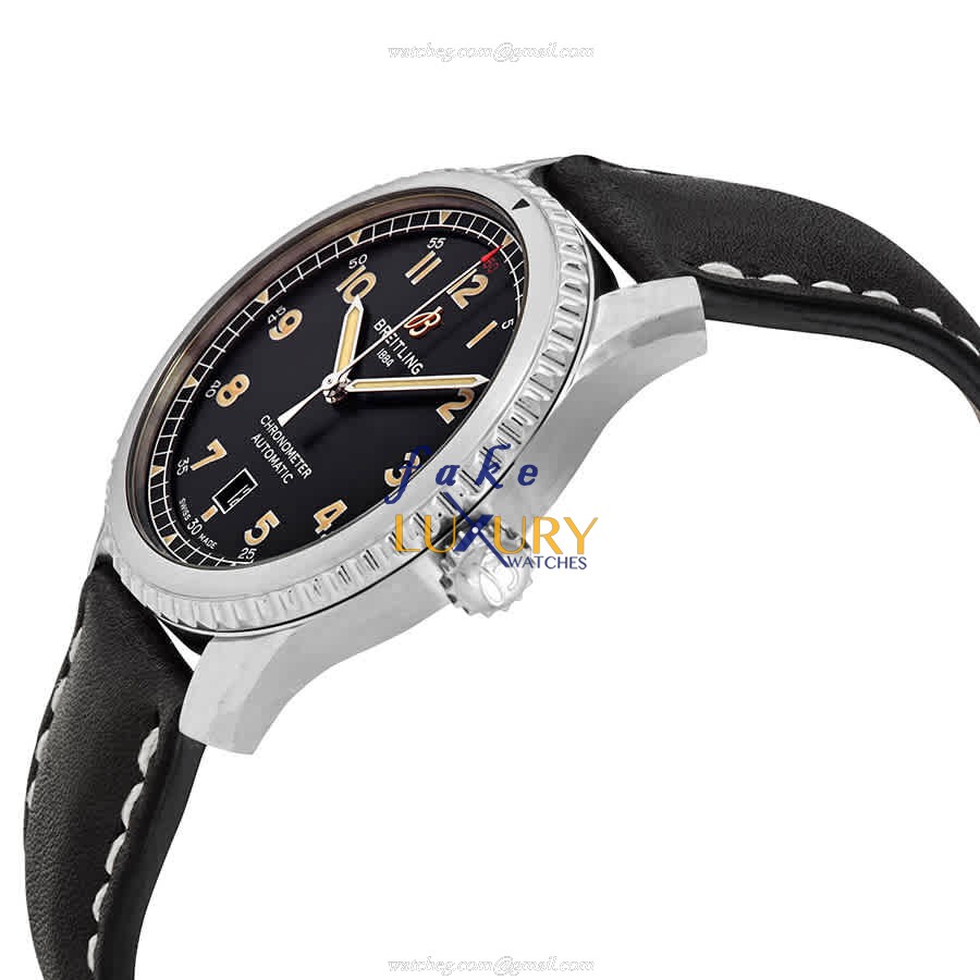 Breitling A17315101B1X2 AVIATOR 8 Automatic Stainless Steel Black Dial Replica Watch - Image 2