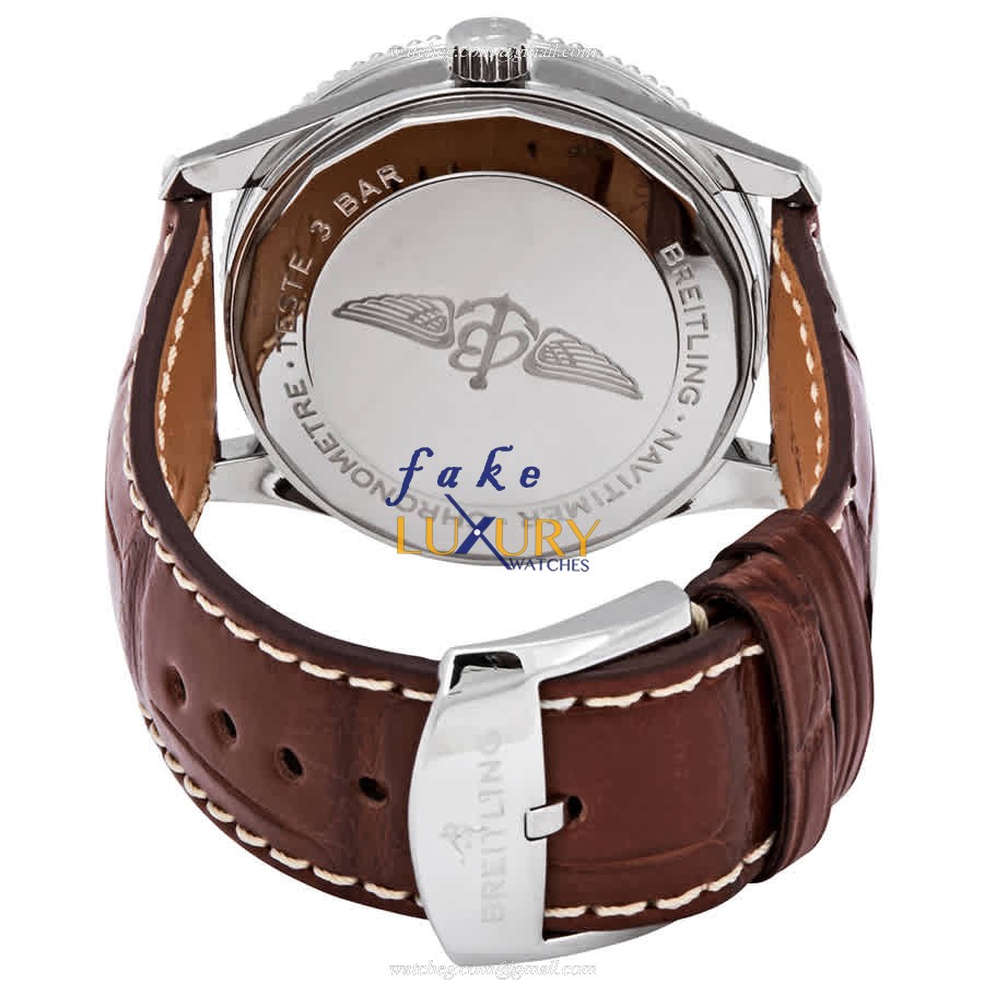 Breitling Navitimer 1 A17325211C1P2 Automatic Blue Dial Brown Alligator Replica Watch - Image 3