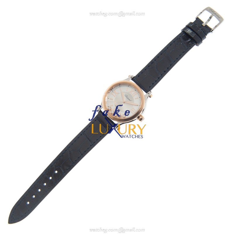 Chopard 278608-6001 Happy Sport Automatic 18kt Rose Gold & Steel Case Replica Watch - Image 2