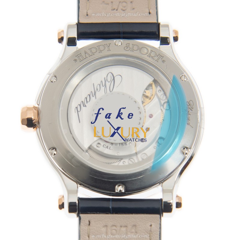 Chopard 278608-6001 Happy Sport Automatic 18kt Rose Gold & Steel Case Replica Watch - Image 3