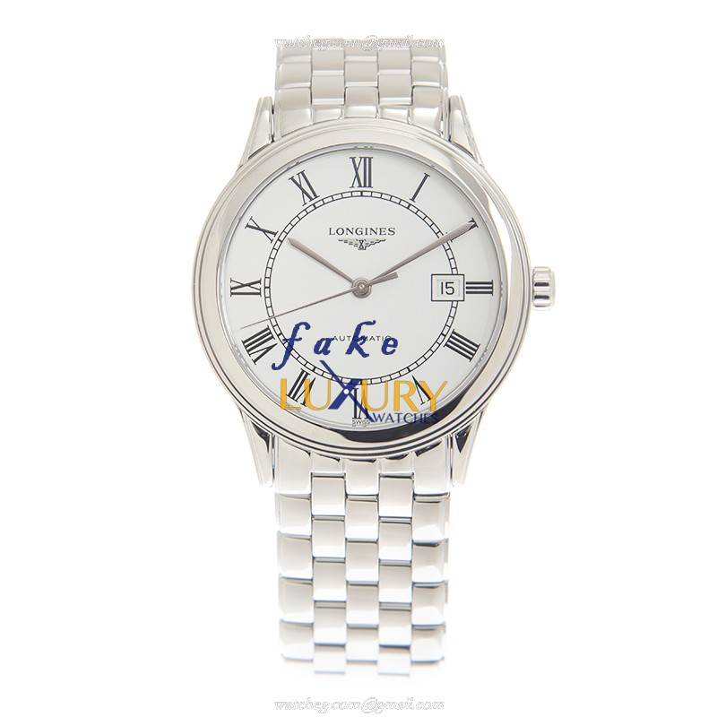 L4.984.4.21.6 - Longines FLAGSHIP Replica Watch - Automatic - White Dial Silver Steel - Image 2