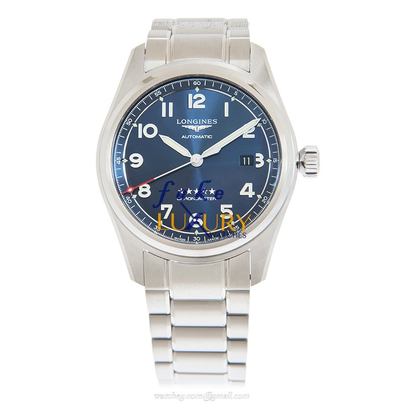 Longines L3.811.4.93.6 Spirit Replica Watch, Blue Dial, Steel Bracelet, Automatic Movement - Image 2