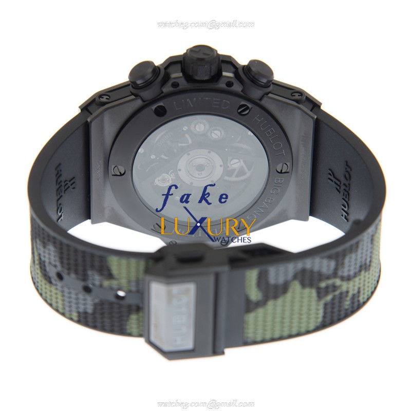 Hublot 411.CI.0114.RX.YOY20 Automatic Ceramic Replica Watch - Green Dial & Rubber Strap - Image 4