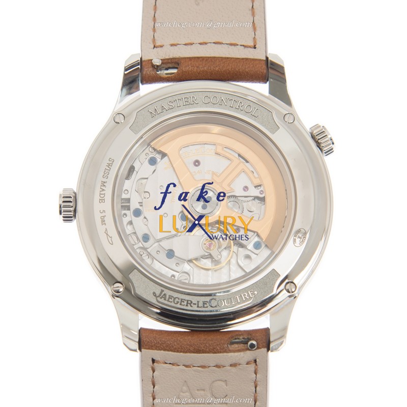 Jaeger-Lecoultre Q4128420 MASTER ULTRA THIN AUTO | Steel Case | Silver Dial | Brown Leather Strap - Image 3