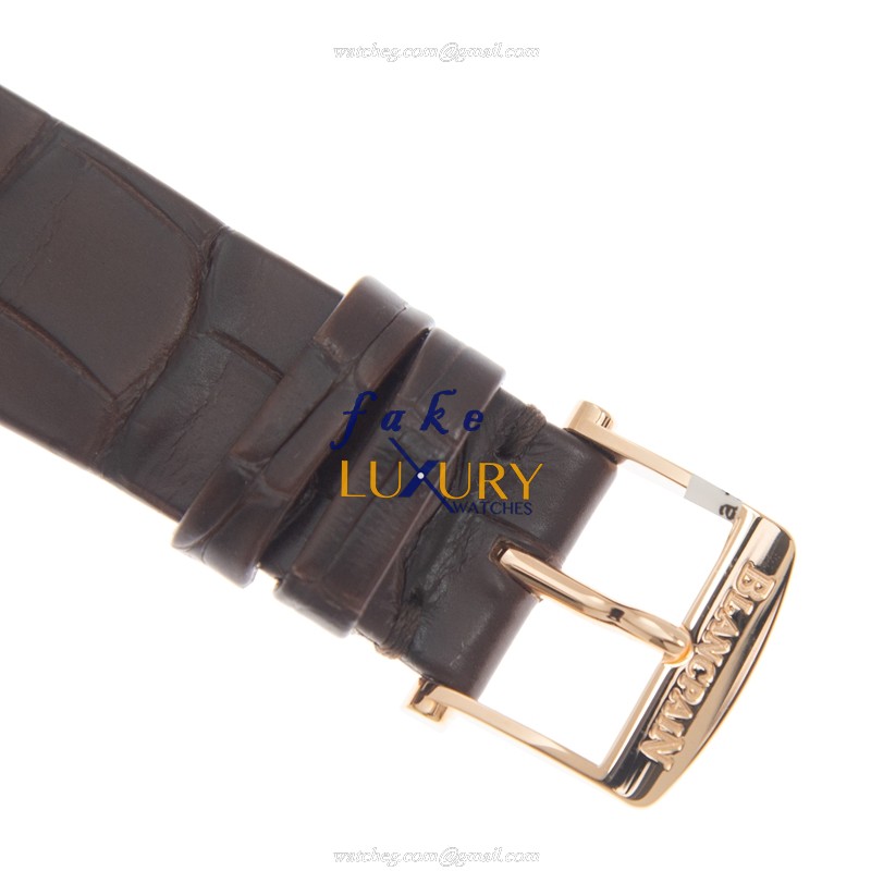 Blancpain 6126-3642-55A Classic Automatic 18kt Rose Gold White Dial Replica Watch - Image 4