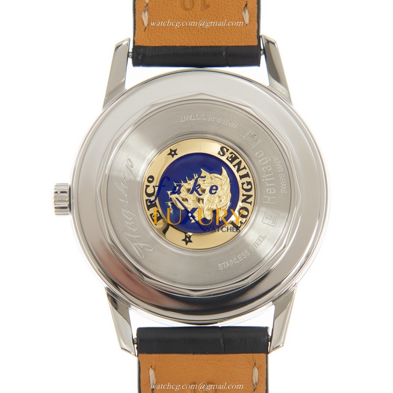 Longines L4.795.4.58.0 Heritage Replica Watch, Automatic Movement, Black Dial, Leather Strap - Image 3