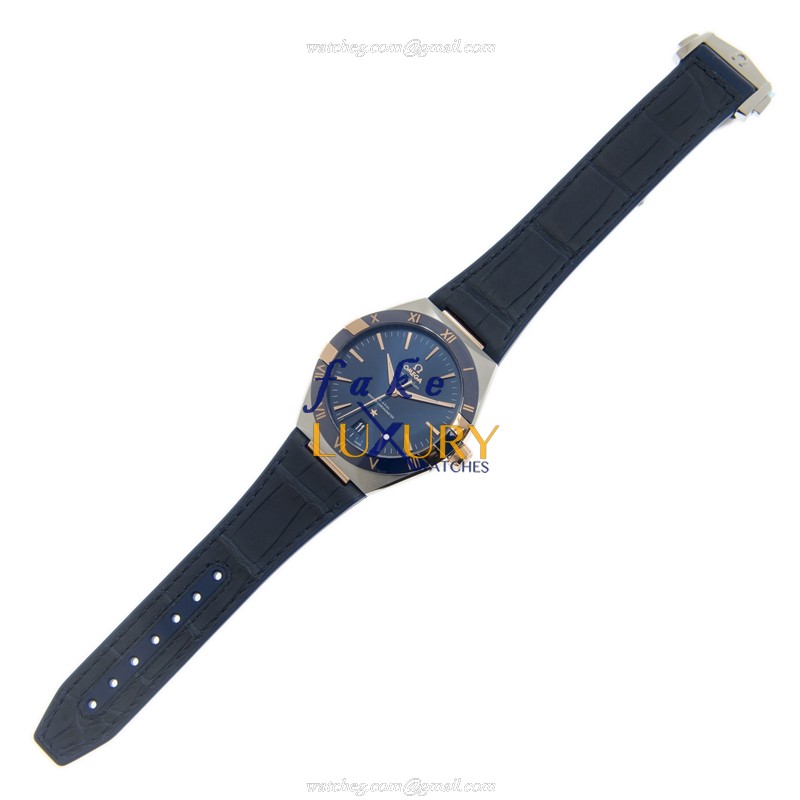 Omega Constellation Automatic 18kt Rose Gold Steel Blue Dial 131.23.41.21.03.001 Replica Watch - Image 2