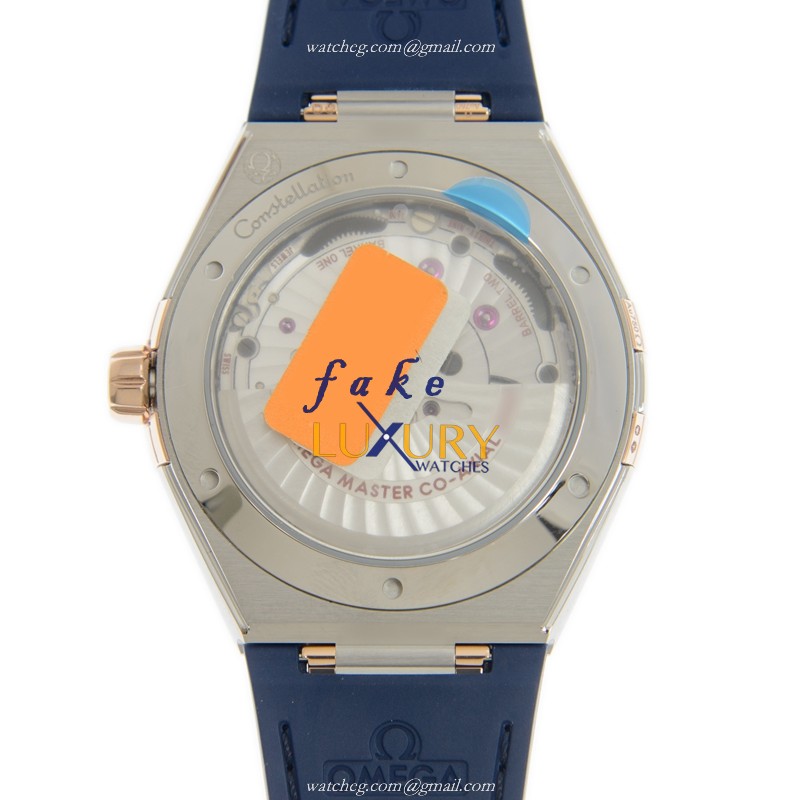 Omega Constellation Automatic 18kt Rose Gold Steel Blue Dial 131.23.41.21.03.001 Replica Watch - Image 3