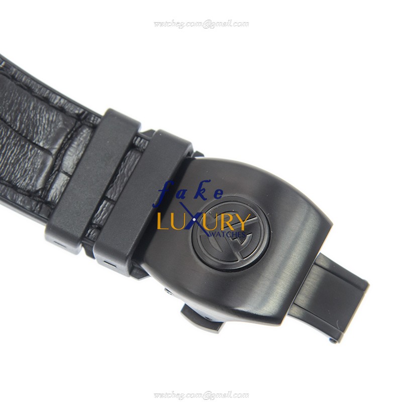 Franck Muller Vanguard V 45 CC DT TT.NR.BR.NR Automatic Titanium Black Dial Leather Replica Watch - Image 4