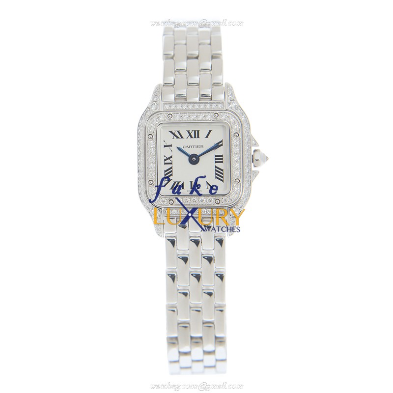 Cartier WJPN0019 - Replica Watch - 18kt White Gold & Diamond - Quartz Movement - Silver Dial & Strap - Image 2