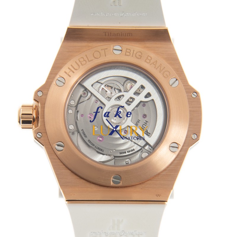 Hublot 465.OE.2080.RW.1204 - Automatic 18kt Rose Gold & Diamond - White Dial - Folding Clasp - Image 3