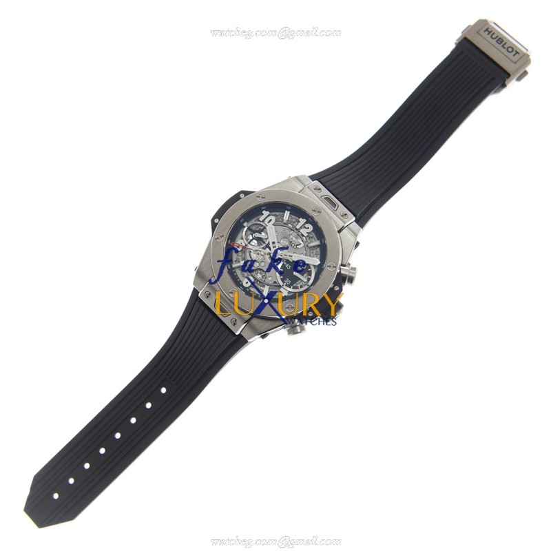 Hublot 441.NX.1170.RX Automatic Titanium Case Replica Watch, Silver Dial, Rubber Strap - Image 2