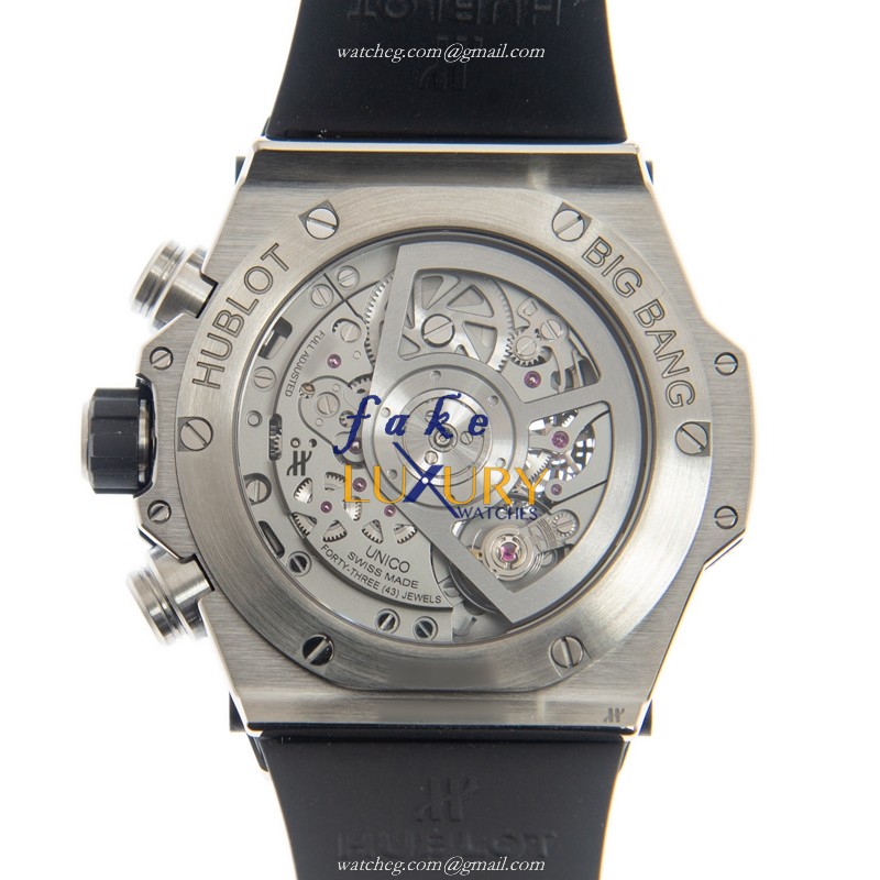 Hublot 441.NX.1170.RX Automatic Titanium Case Replica Watch, Silver Dial, Rubber Strap - Image 3