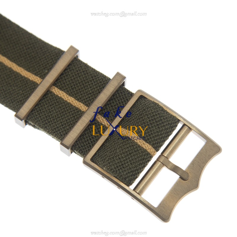 Tudor 79250BM-CANVAS STRAP AUTO BRONZE CASE BROWN DIAL GREEN CANVAS STRAP Replica Watch - Image 4