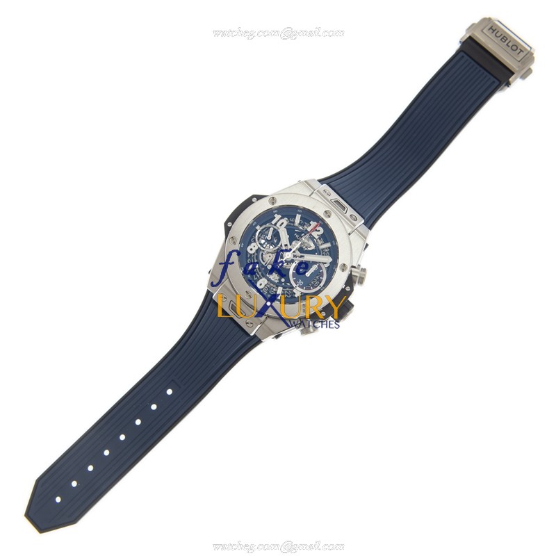 Hublot Big Bang Automatic Blue Dial - Replica Watch - 441.NX.5179.RX - Titanium Case - Rubber Strap - Image 2