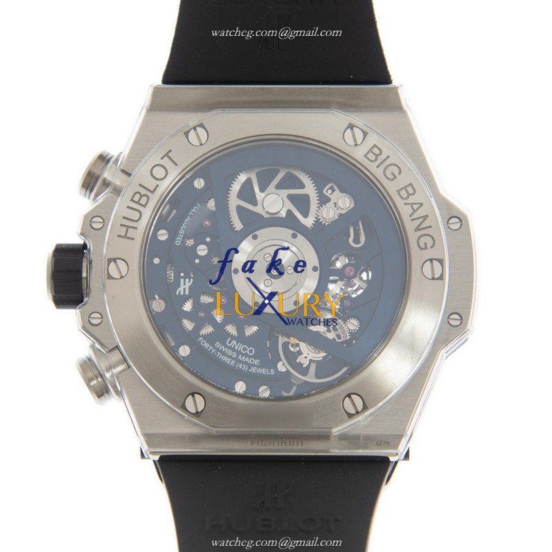 Hublot Big Bang Automatic Blue Dial - Replica Watch - 441.NX.5179.RX - Titanium Case - Rubber Strap - Image 3