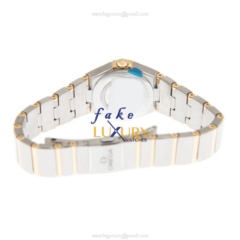 Omega Constellation 131.20.25.60.53.001 Quartz 18kt Gold & Steel Blue Dial Replica Watch - Image 4
