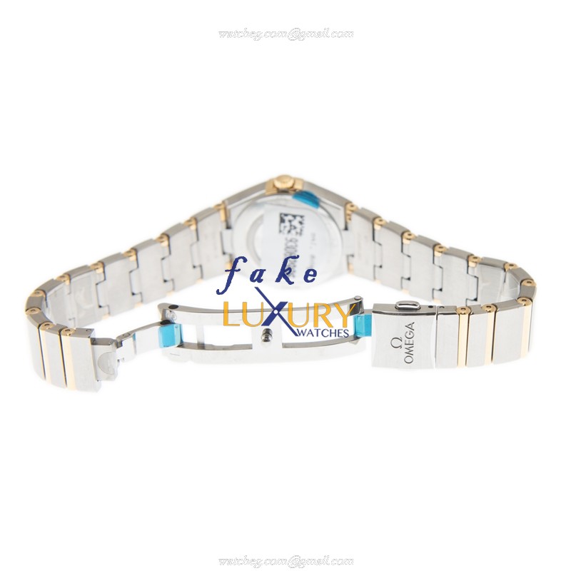 Omega Constellation 131.20.25.60.53.001 Quartz 18kt Gold & Steel Blue Dial Replica Watch - Image 5