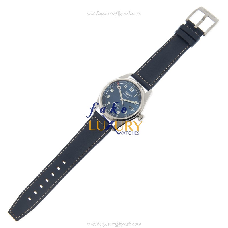 Longines Spirit L3.811.4.93.0 Automatic Blue Dial Leather Strap Replica Watch - Image 2