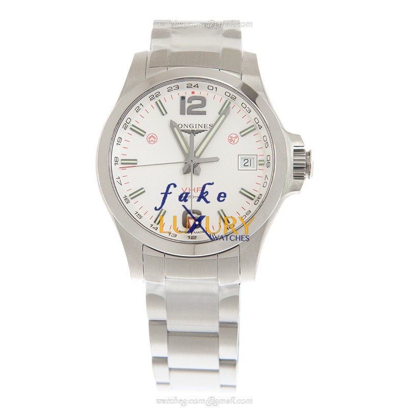 Longines L3.718.4.76.6 Conquest Replica Watch Stainless Steel Quartz Silver Dial 41mm Sapphire - Image 2