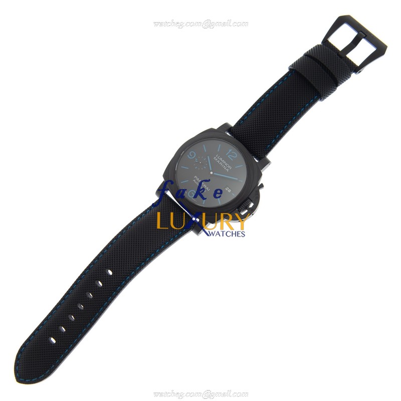 Panerai PAM01661 Luminor Marina Replica Watch, Black Dial Carbon Fiber Case, Automatic Movement - Image 2