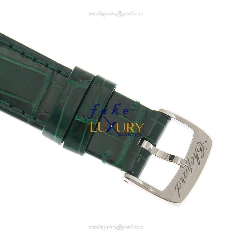 Chopard 278582-6007 Happy Sport Quartz 18kt Rose Gold Green Dial Leather Strap Replica Watch - Image 4