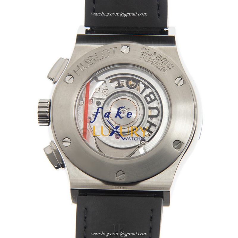 Hublot Classic Fusion 541.NX.1170.LR Automatic Titanium Black Dial Leather Strap Replica Watch - Image 3