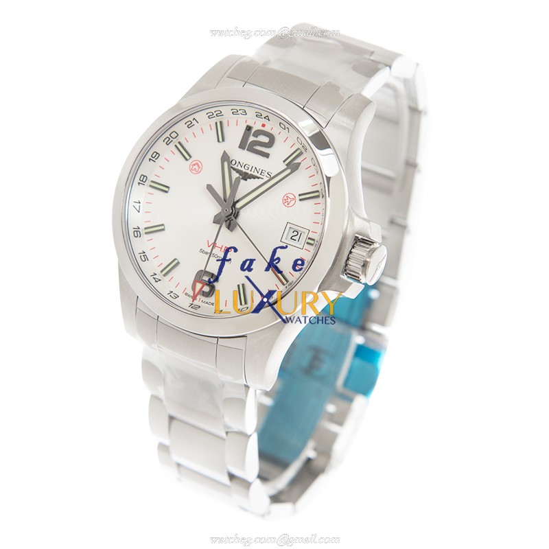 Longines L3.718.4.76.6 Conquest Replica Watch Stainless Steel Quartz Silver Dial 41mm Sapphire - Image 3