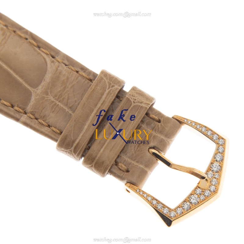 Patek Philippe 5077/100R-036 Replica Watch, Light Brown Dial, Rose Gold & Diamonds Case, Automatic - Image 4