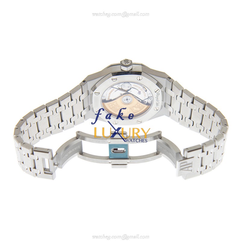 Audemars Piguet 15451ST.ZZ.1256ST.01 Replica Watch, Automatic, Black Dial, Steel & Diamonds Case - Image 5