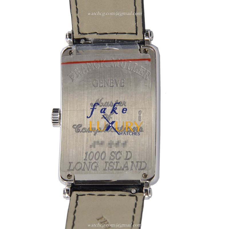 1000SCDOG - Franck Muller LONG ISLAND Replica Watch - 18kt White Gold Diamond Automatic Silver Dial - Image 4