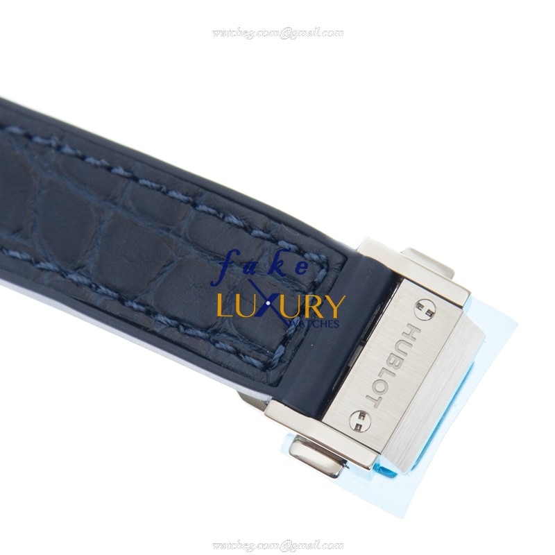 Hublot 581.NX.7170.LR Classic Fusion Quartz Titanium - Blue Dial - Alligator Strap Replica Watch - Image 4