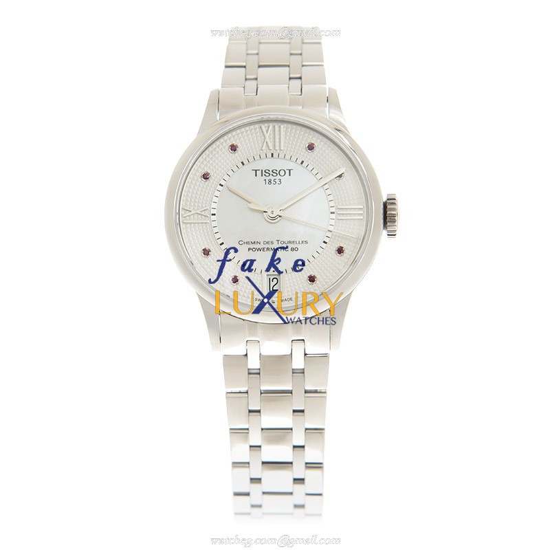 Tissot T099.207.11.113.00 Chemin Des Tourelles Automatic White Dial Silver Stainless Steel Replica - Image 2