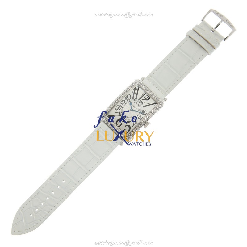 Franck Muller 1000 SC D OG LONG ISLAND Automatic 18kt White Gold Diamond Leather 32mm | Replica - Image 2